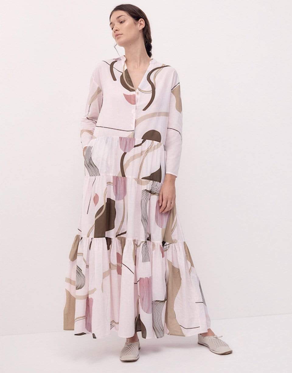 BIRD & KNOLL-Calliope Printed Maxi Dress-