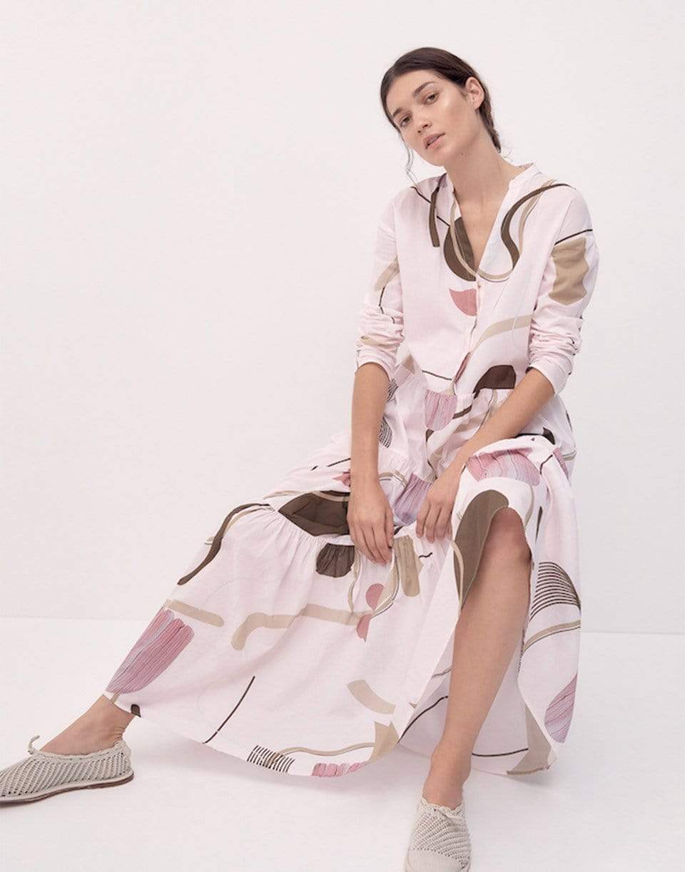 BIRD & KNOLL-Calliope Printed Maxi Dress-