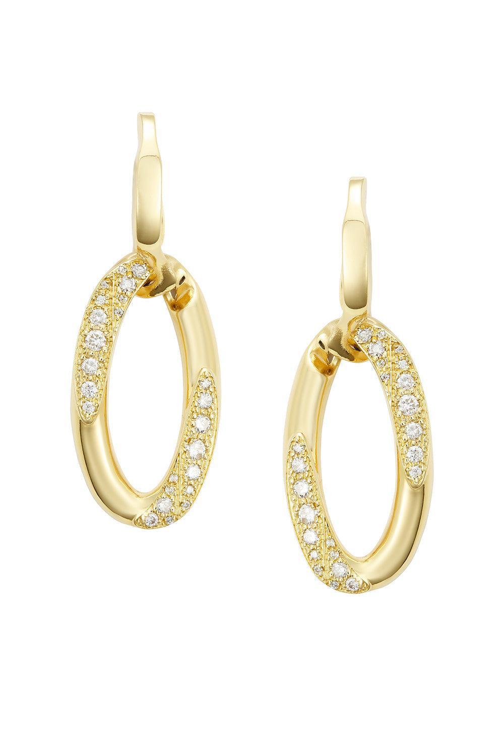 Diamond Blink Pendant Earrings-YELLOW GOLD-JEWELRYFINE JEWELEARRING-BIZZOTTO