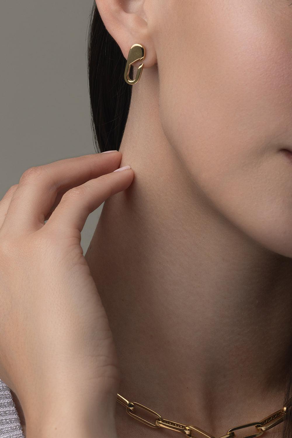 Link Earrings-YELLOW GOLD-JEWELRYFINE JEWELEARRING-BIZZOTTO