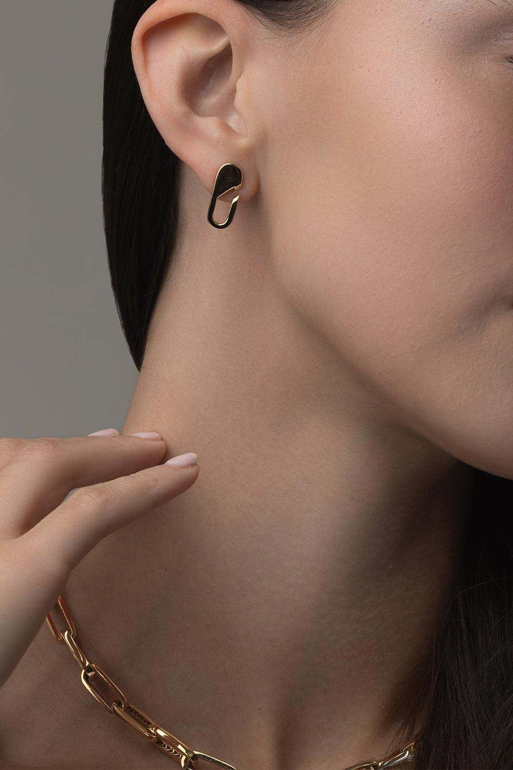 Link Earrings-YELLOW GOLD-JEWELRYFINE JEWELEARRING-BIZZOTTO