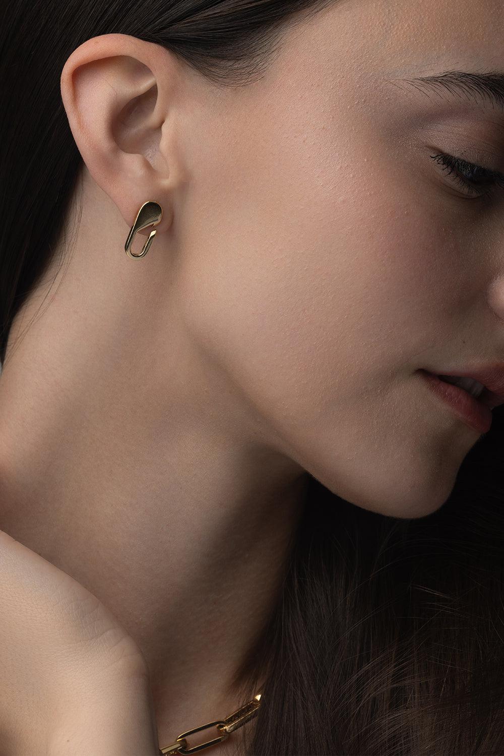 Link Earrings-YELLOW GOLD-JEWELRYFINE JEWELEARRING-BIZZOTTO