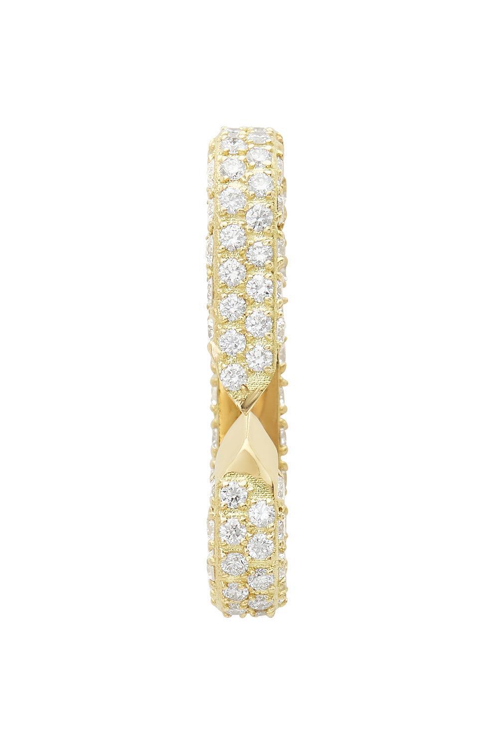 Diamond Open Link Paperclip Pendant-YELLOW GOLD-JEWELRYFINE JEWELPENDANT-BIZZOTTO