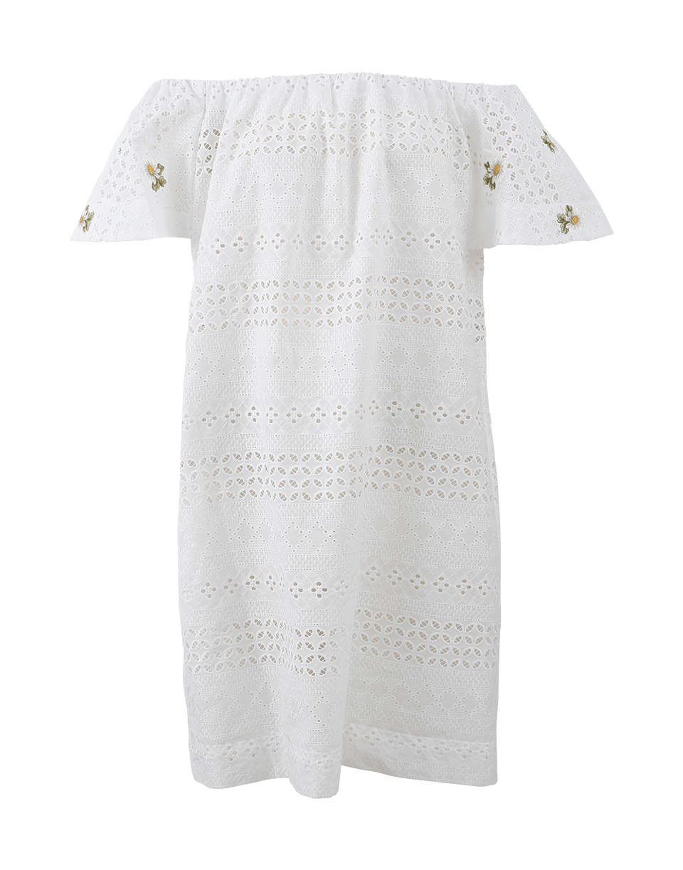 BLUGIRL-Off Shoulder Eyelet Dress-