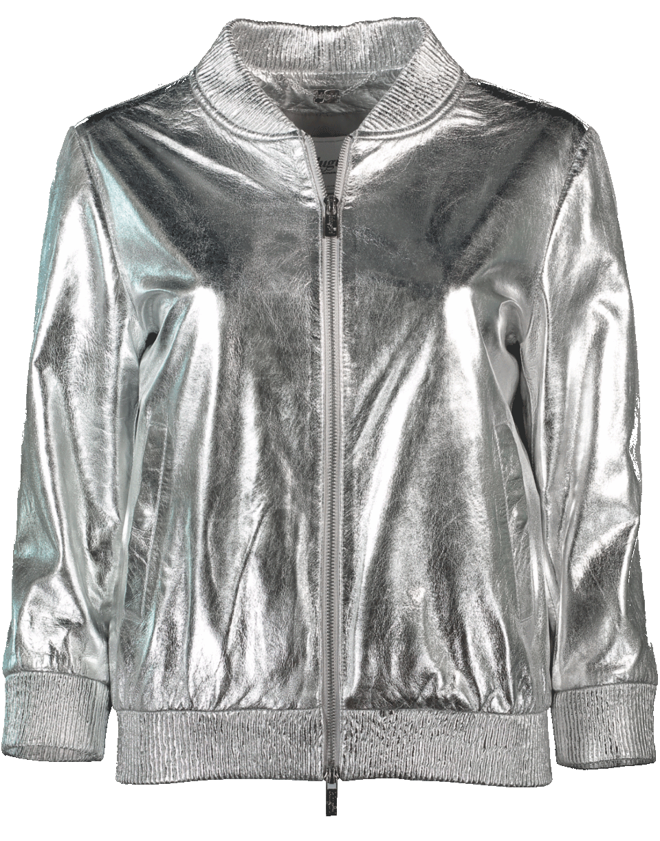 BLUGIRL-Metallic Leather Jacket-