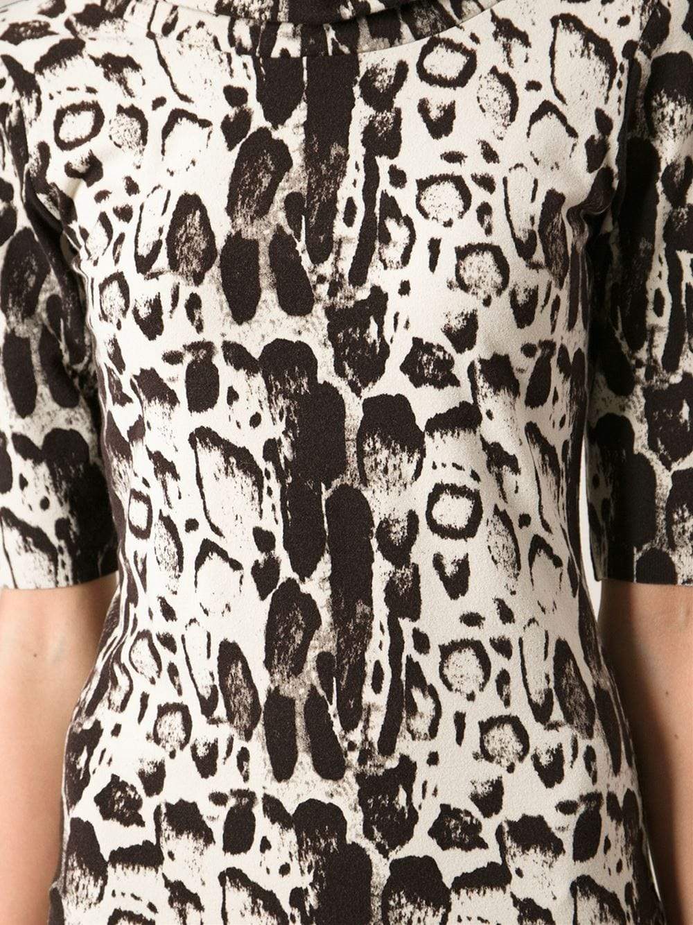 BLUMARINE-Slim Stretch Printed Dress-