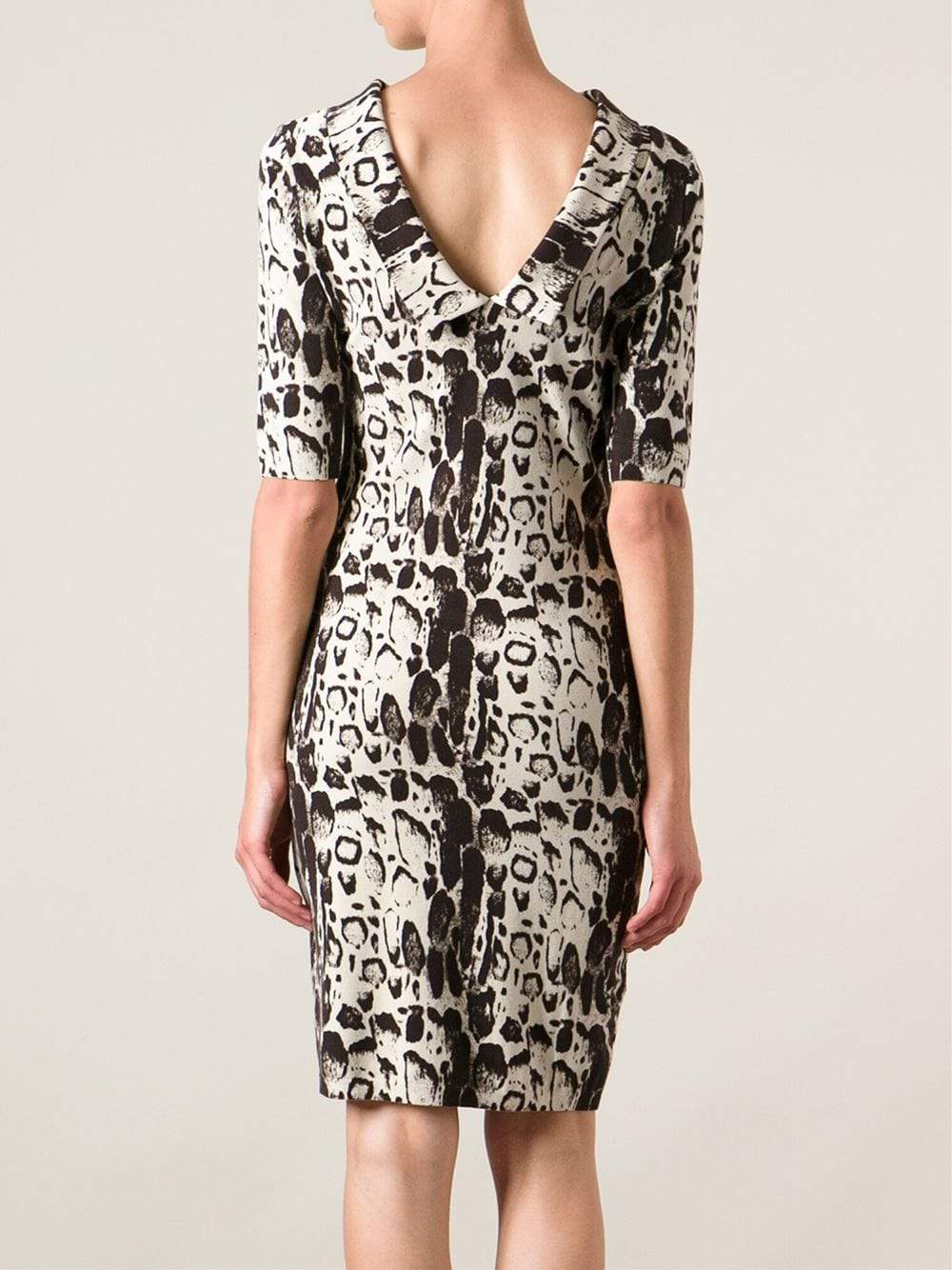 BLUMARINE-Slim Stretch Printed Dress-