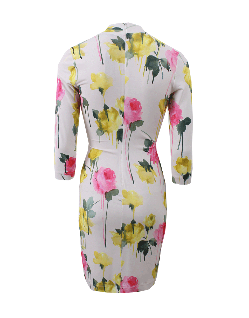 BLUMARINE-Rose Print Wrap Dress-