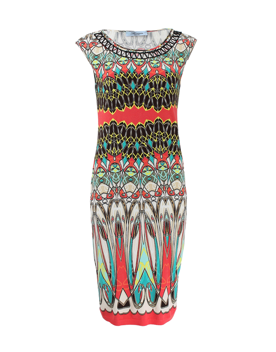 BLUMARINE-Abstract Print Dress-