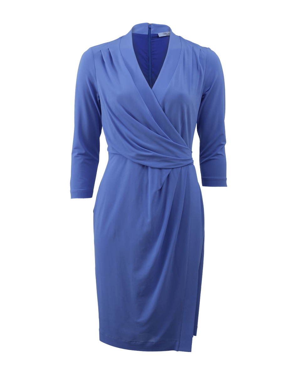 BLUMARINE-Solid Wrap Dress-