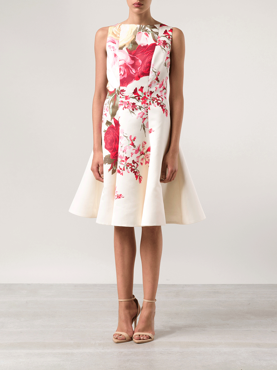 BLUMARINE-Full Bottom Print Dress-