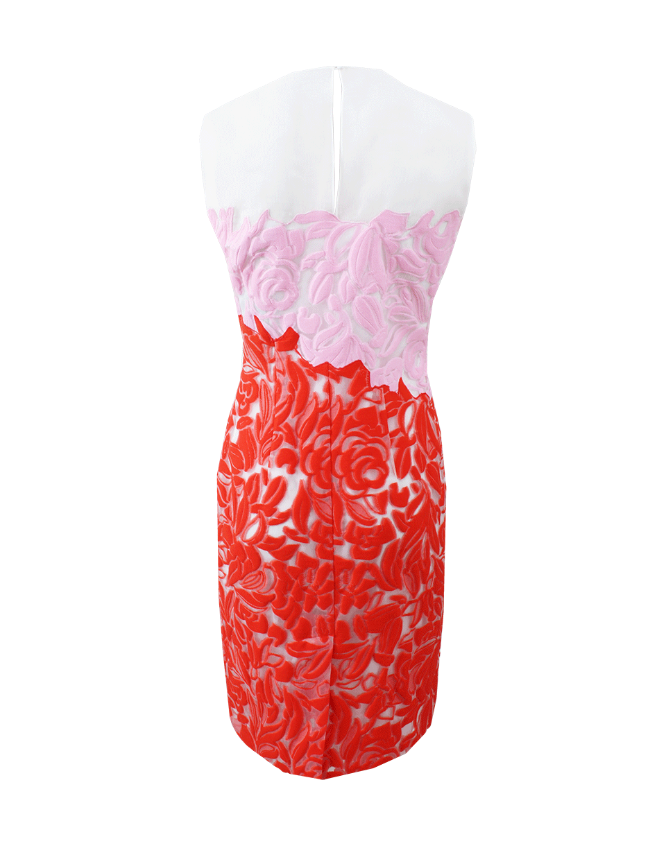 BLUMARINE-Illusion Embroidered Dress-