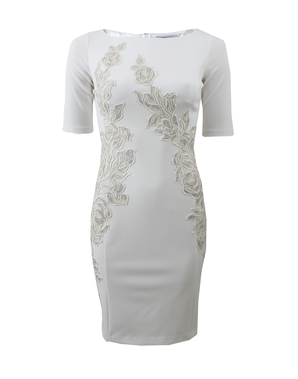 BLUMARINE-Floral Embroidered Dress-