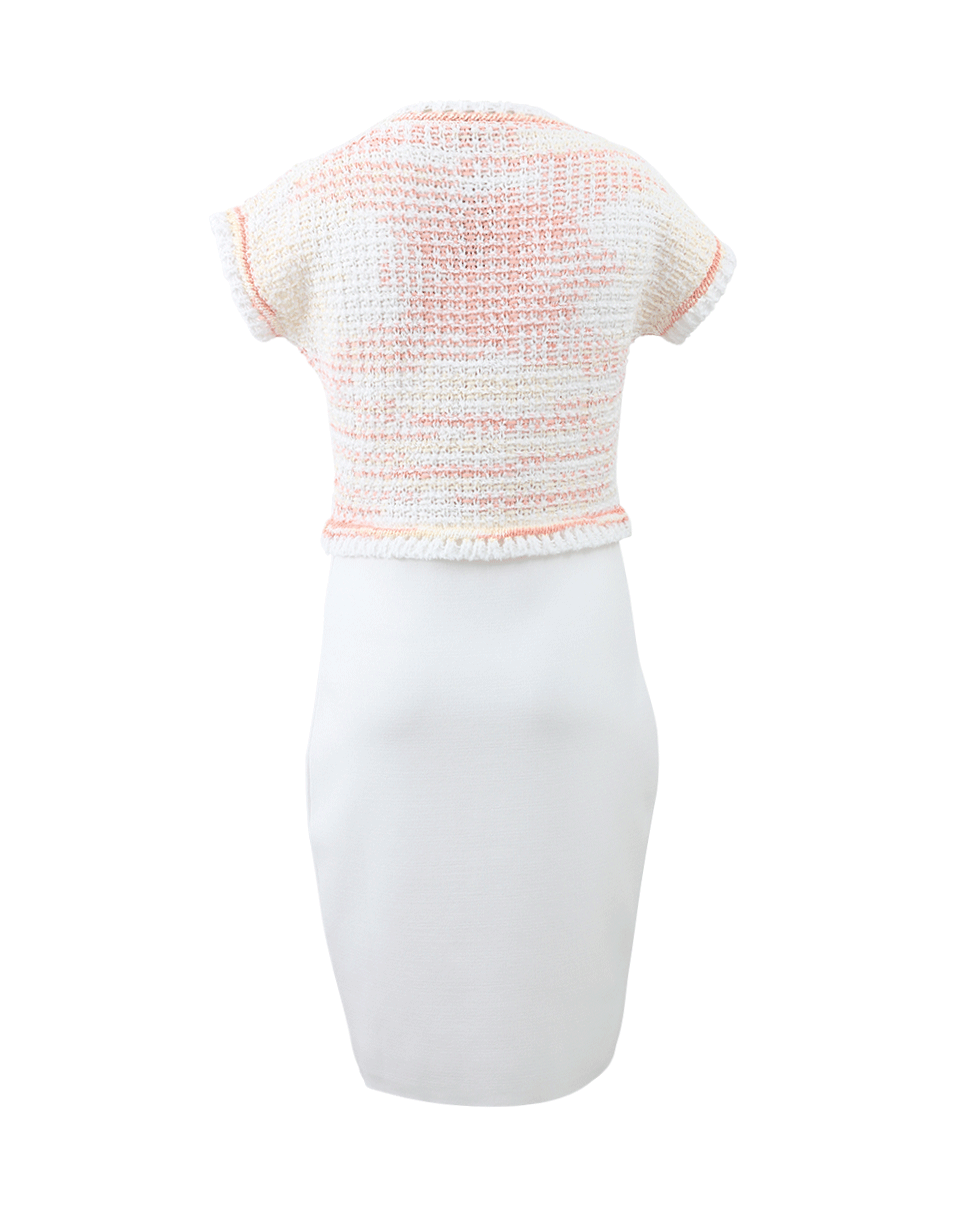 BLUMARINE-Tweed And Knit Dress-