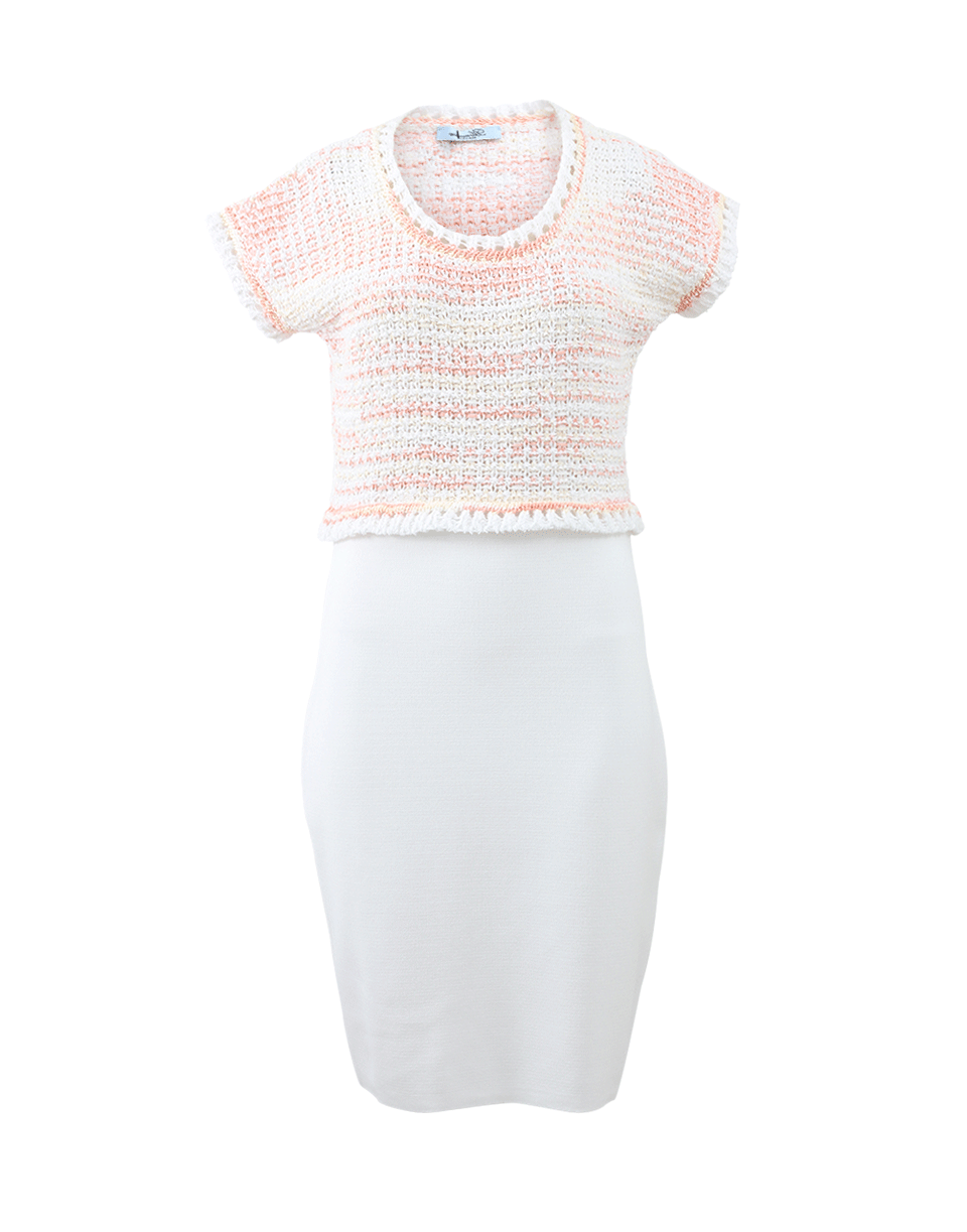 BLUMARINE-Tweed And Knit Dress-