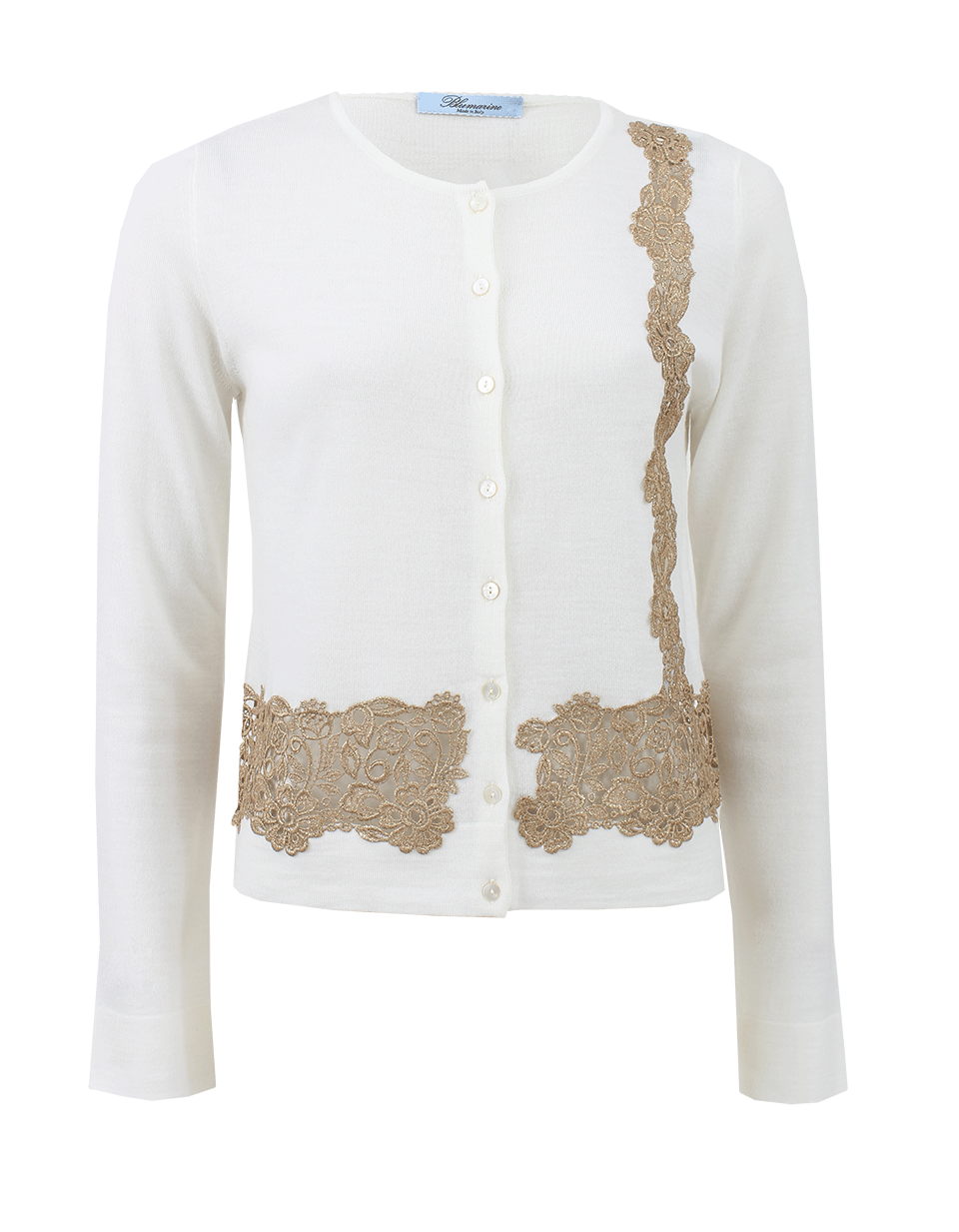 BLUMARINE-Macrame Detail Cardigan-