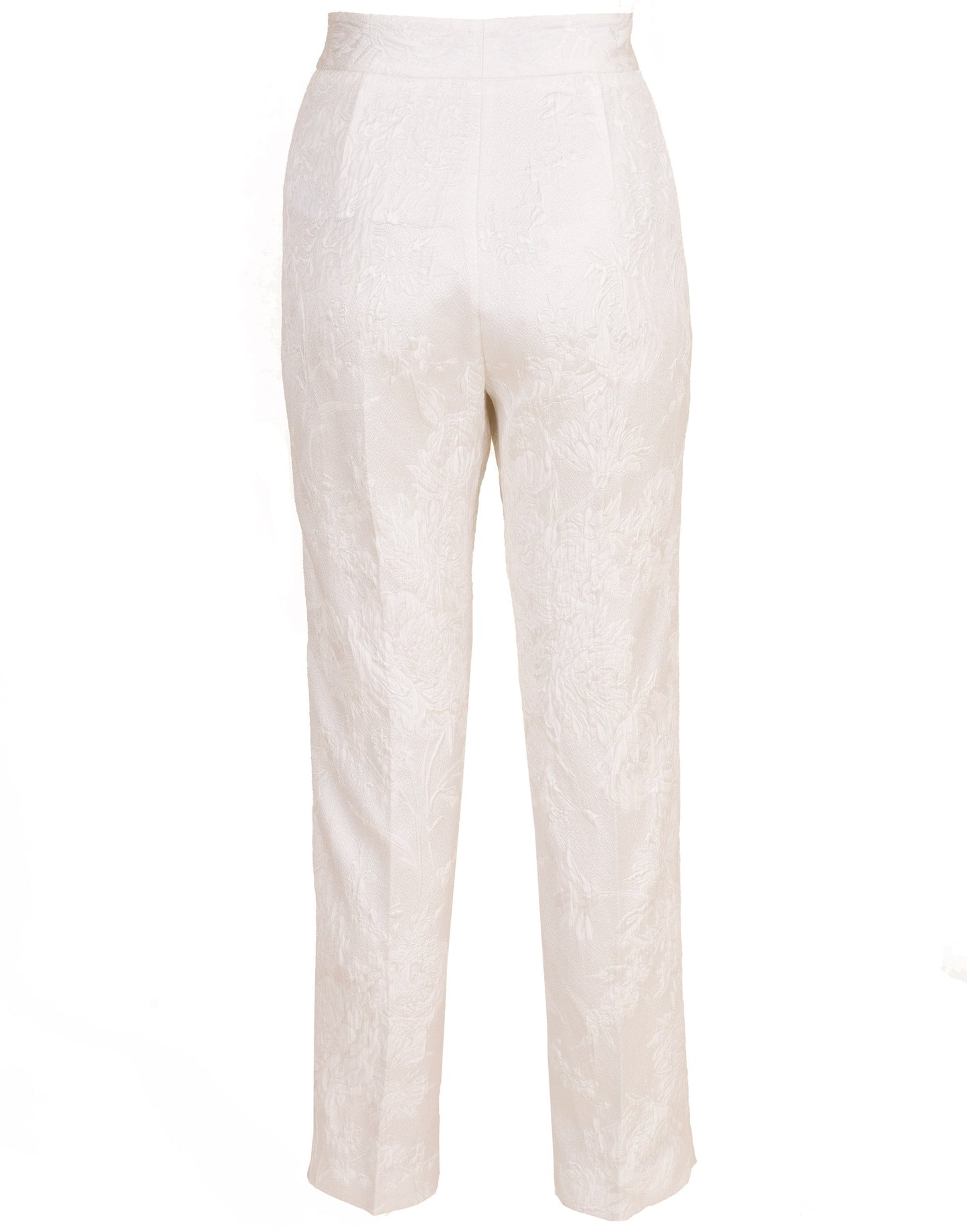 BLUMARINE-White Cropped Pant-