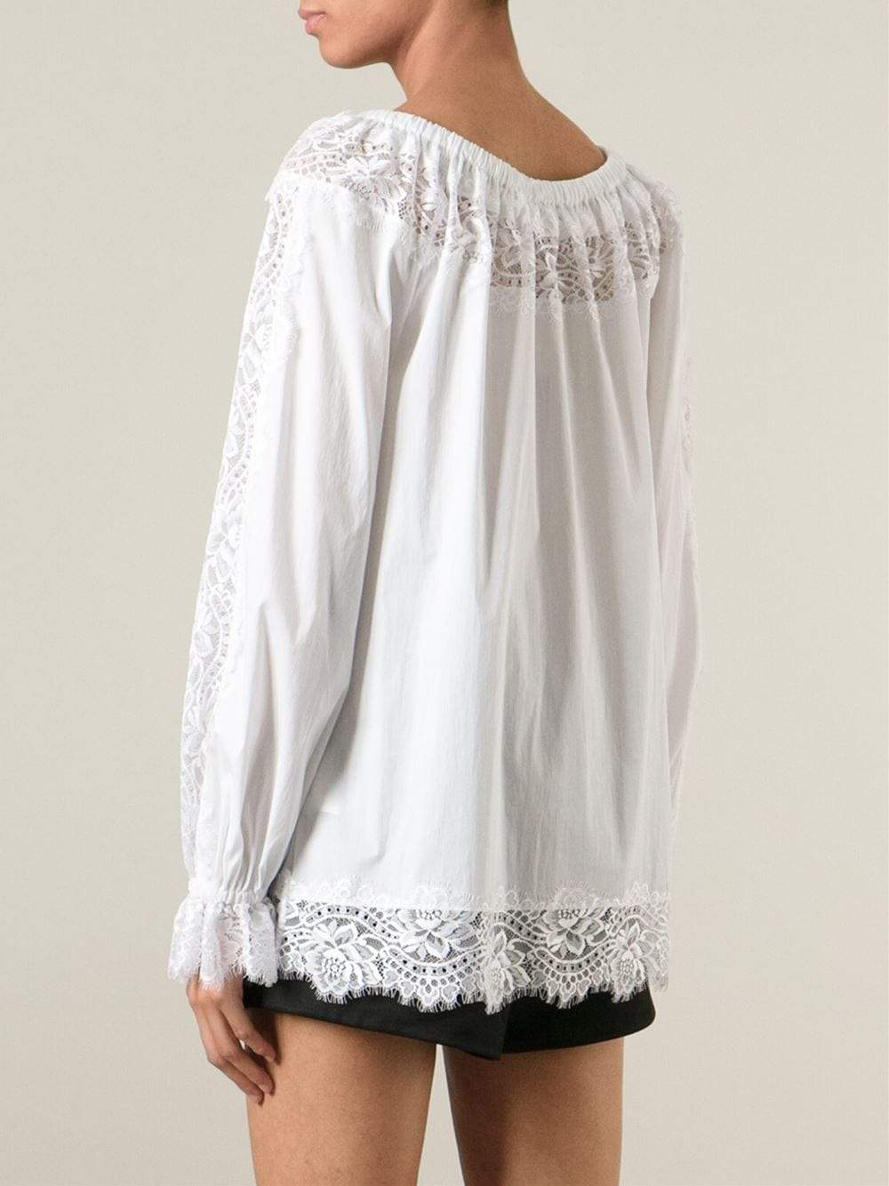 BLUMARINE-Off-The-Shoulder Blouse-