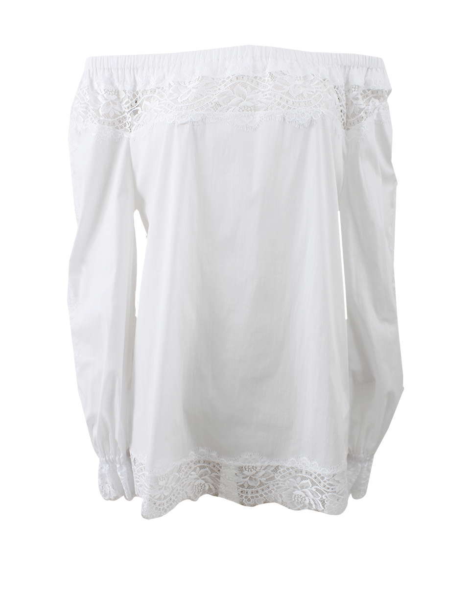 BLUMARINE-Off-The-Shoulder Blouse-