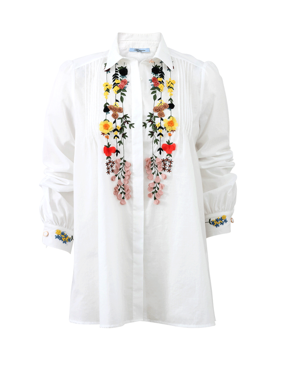 BLUMARINE-Floral Detail Blouse-