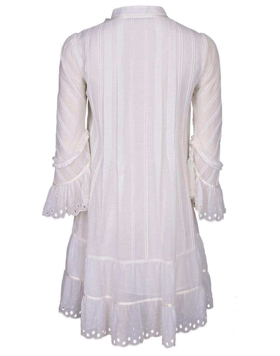 BLUMARINE-Ruffle Front Shirt Dress-