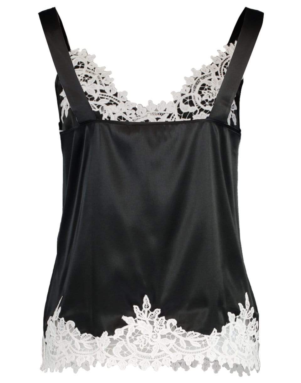 BLUMARINE-Black and White Lace Cami-