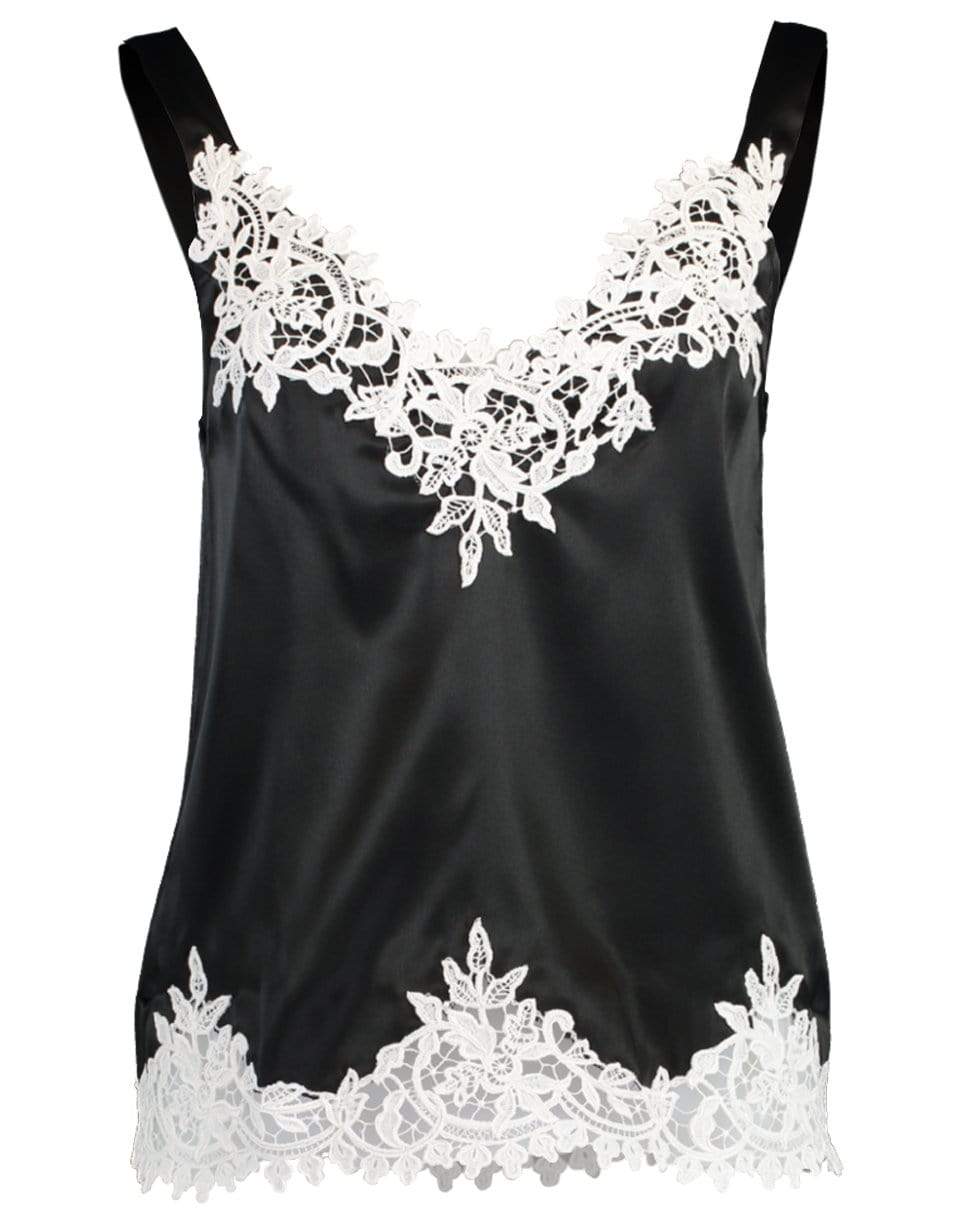 BLUMARINE-Black and White Lace Cami-