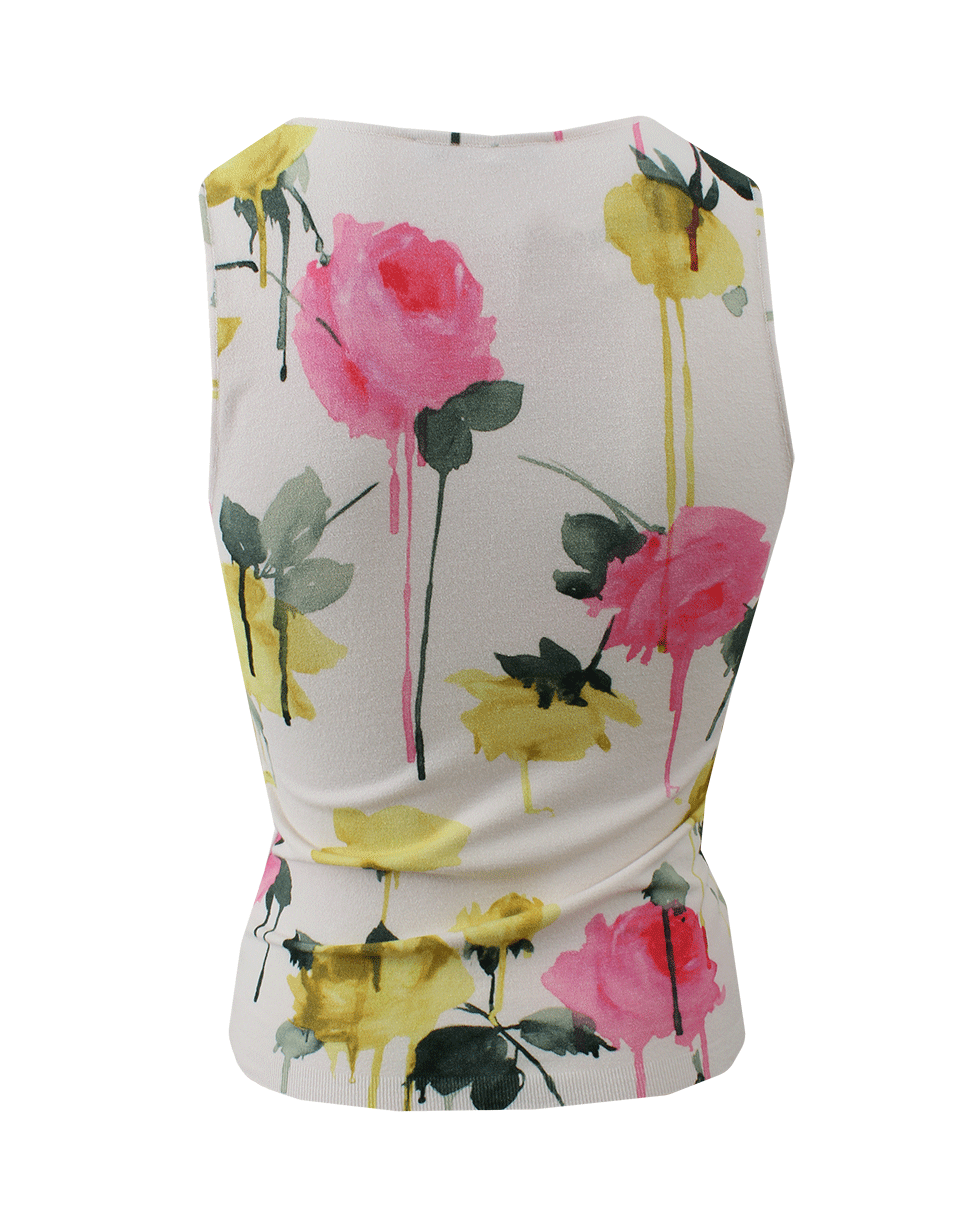 BLUMARINE-Rose Print Tank-