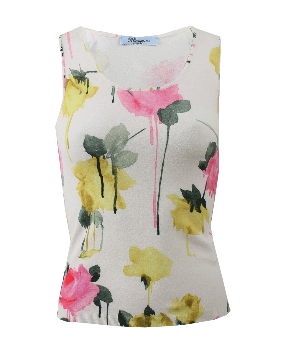 BLUMARINE-Rose Print Tank-