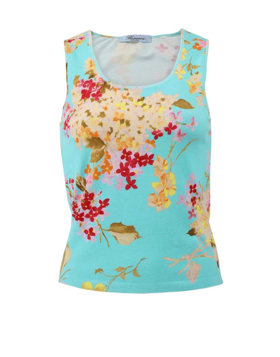 BLUMARINE-Floral Print Tank-
