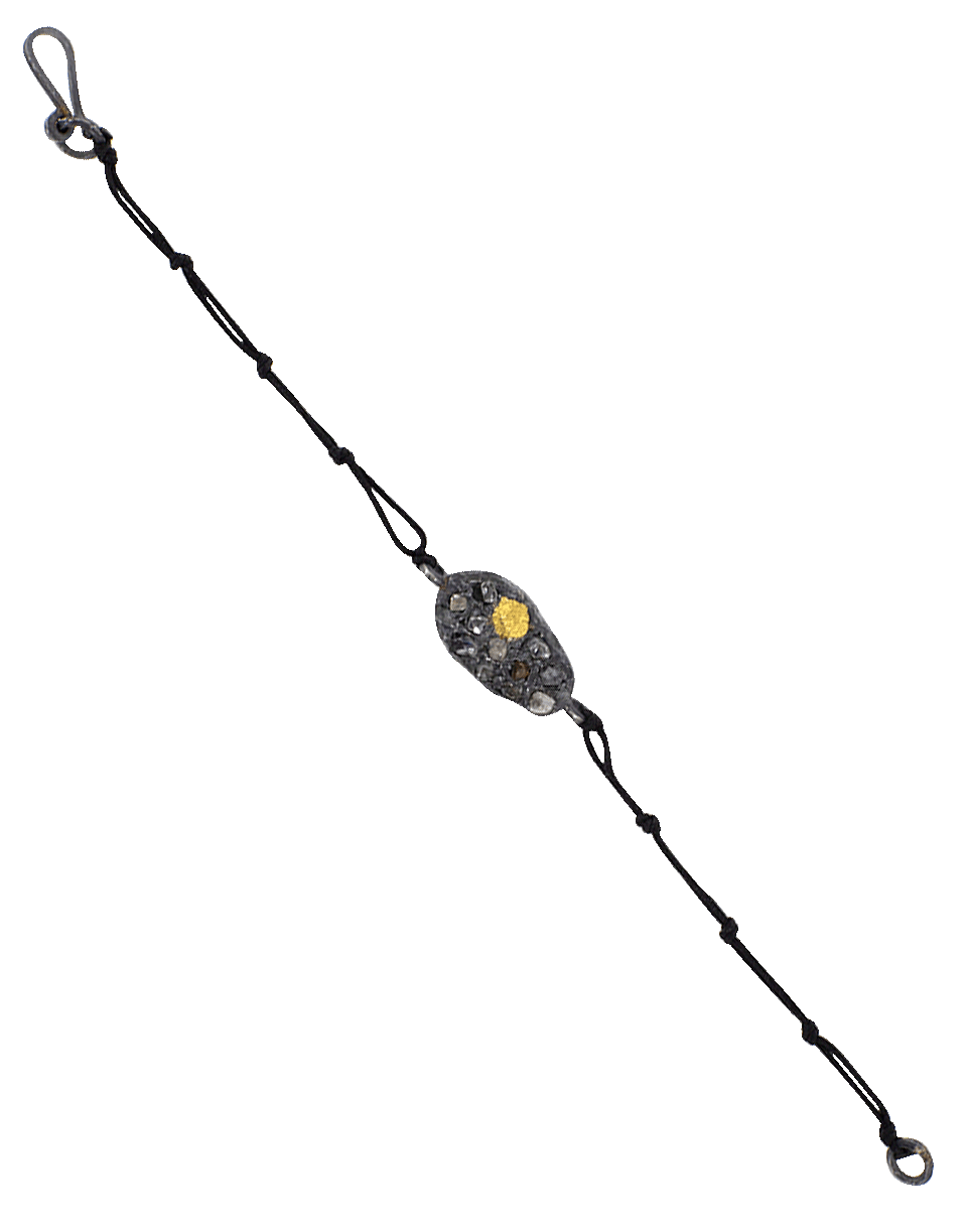 BOAZ KASHI-Diamond And Gold Cord Bracelet-SILVER