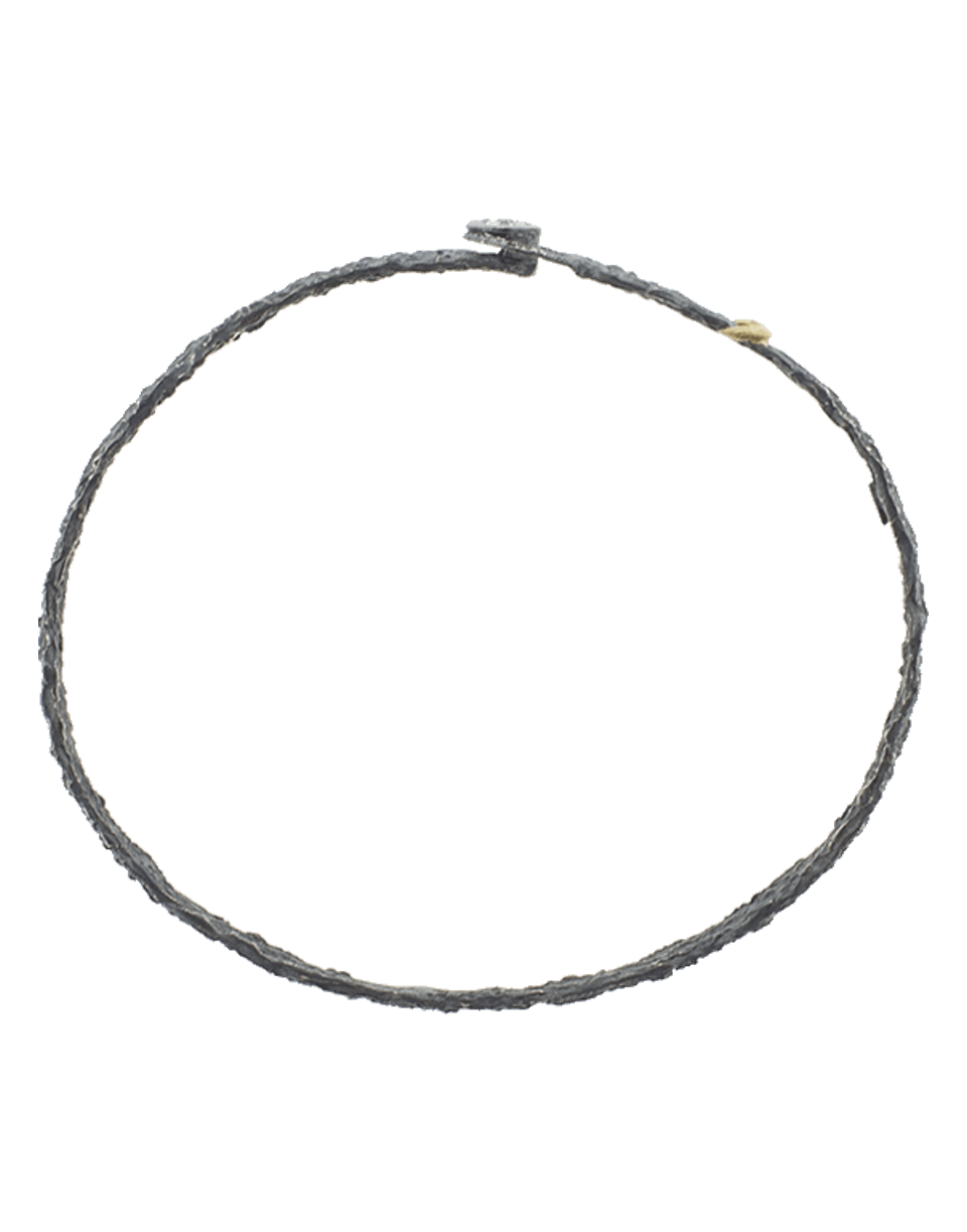 BOAZ KASHI-Gold Ring Detail Bangle-SILVER