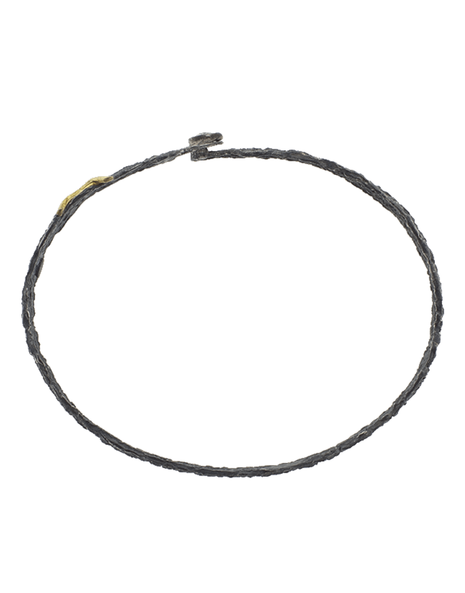 BOAZ KASHI-Gold X Detail Bangle-SILVER