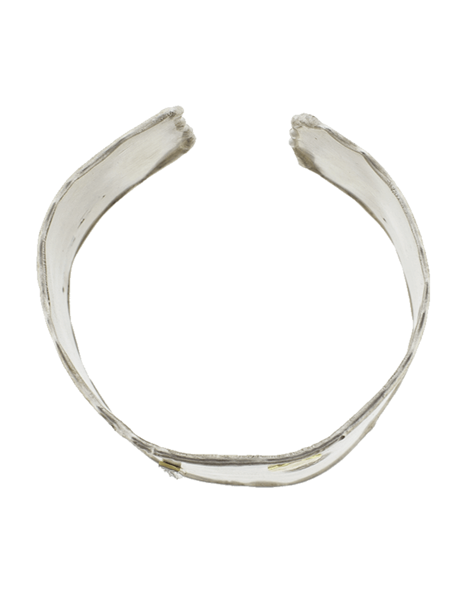 BOAZ KASHI-Diamond Line Wide Cuff-SILVER