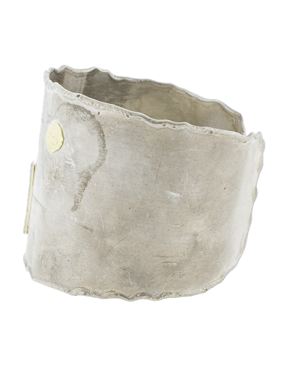 BOAZ KASHI-Diamond Line Wide Cuff-SILVER