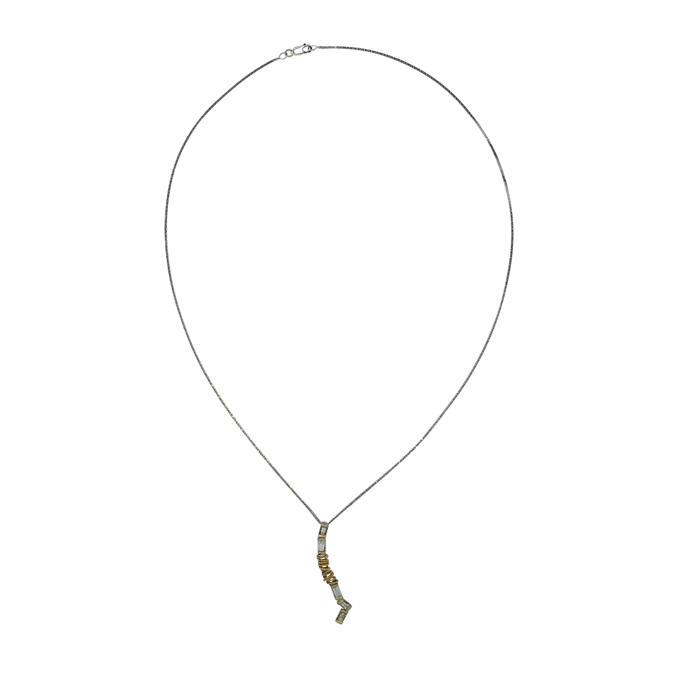 BOAZ KASHI-Diamond Pendant Necklace-WHITE GOLD