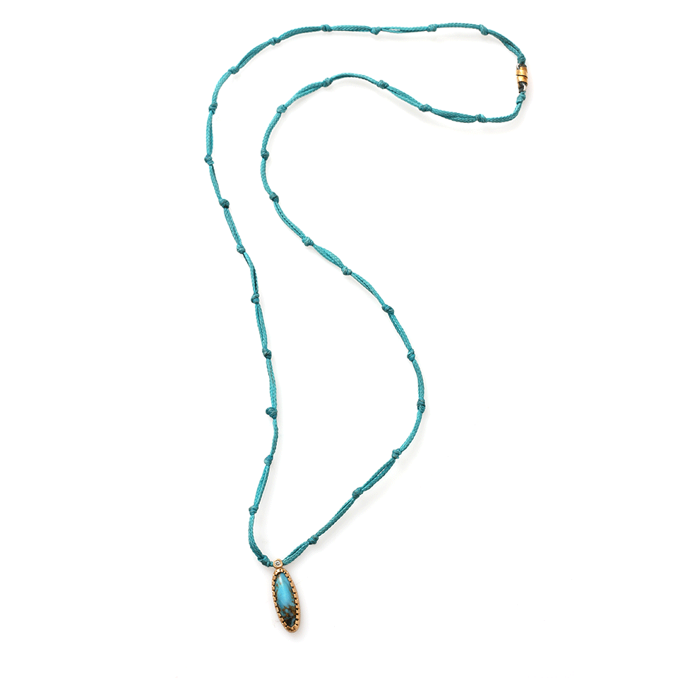 BOAZ KASHI-Kiyojo Turquoise Necklace-YELLOW GOLD