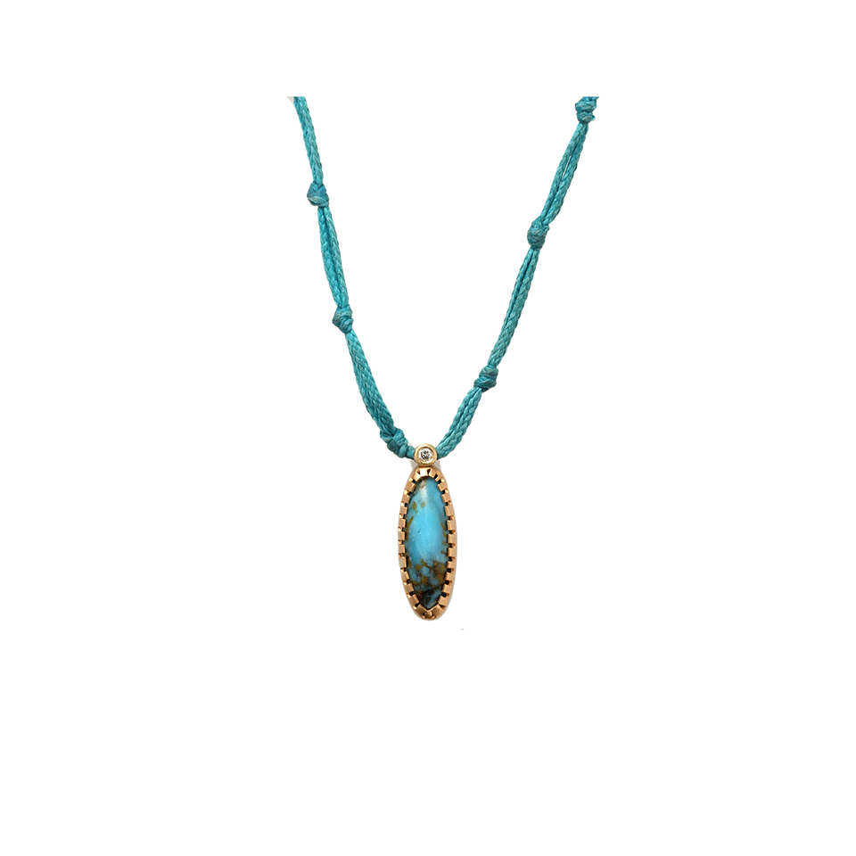 BOAZ KASHI-Kiyojo Turquoise Necklace-YELLOW GOLD