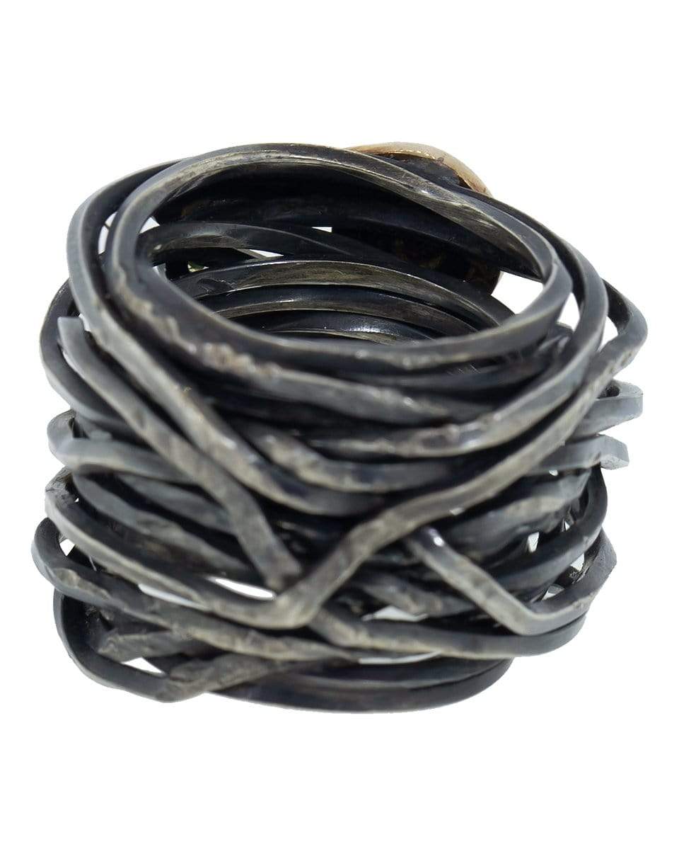 BOAZ KASHI-Tourmaline Wire Wrap Ring-SILVER