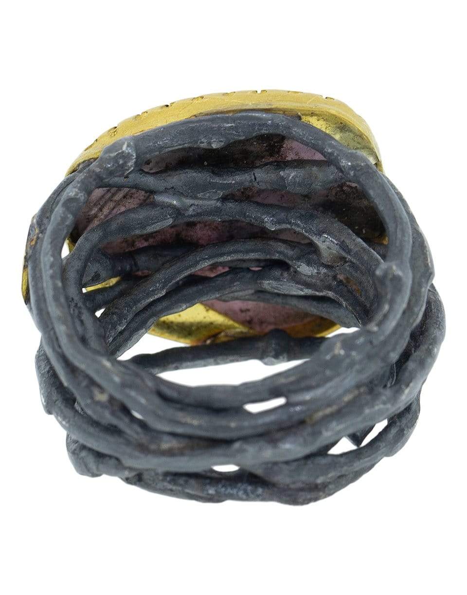 BOAZ KASHI-Amethyest and Diamond Wrap Ring-SS