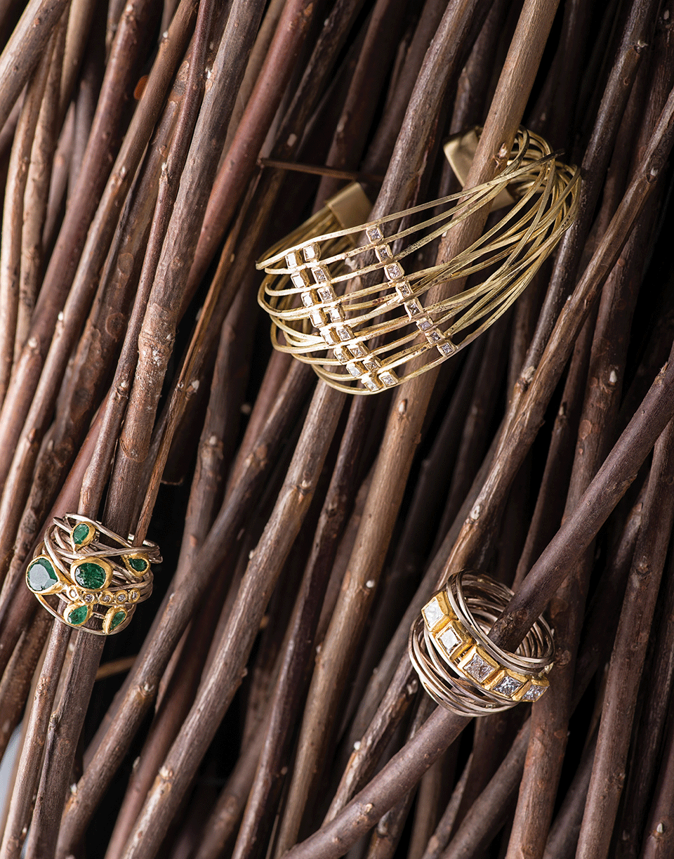 BOAZ KASHI-Princess Wire Wrap Ring-WHITE GOLD