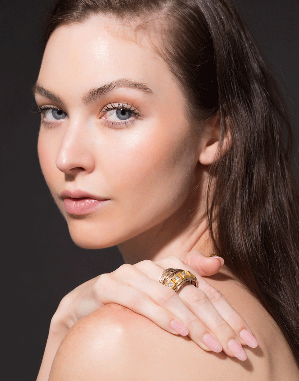 BOAZ KASHI-Princess Wire Wrap Ring-WHITE GOLD