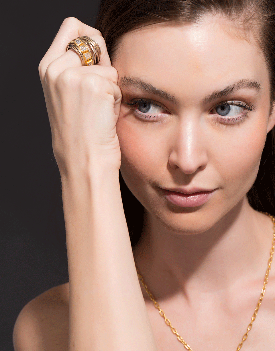 BOAZ KASHI-Princess Wire Wrap Ring-WHITE GOLD