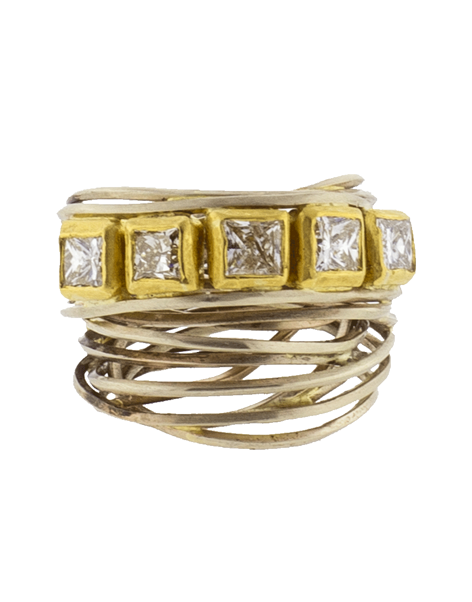BOAZ KASHI-Princess Wire Wrap Ring-WHITE GOLD