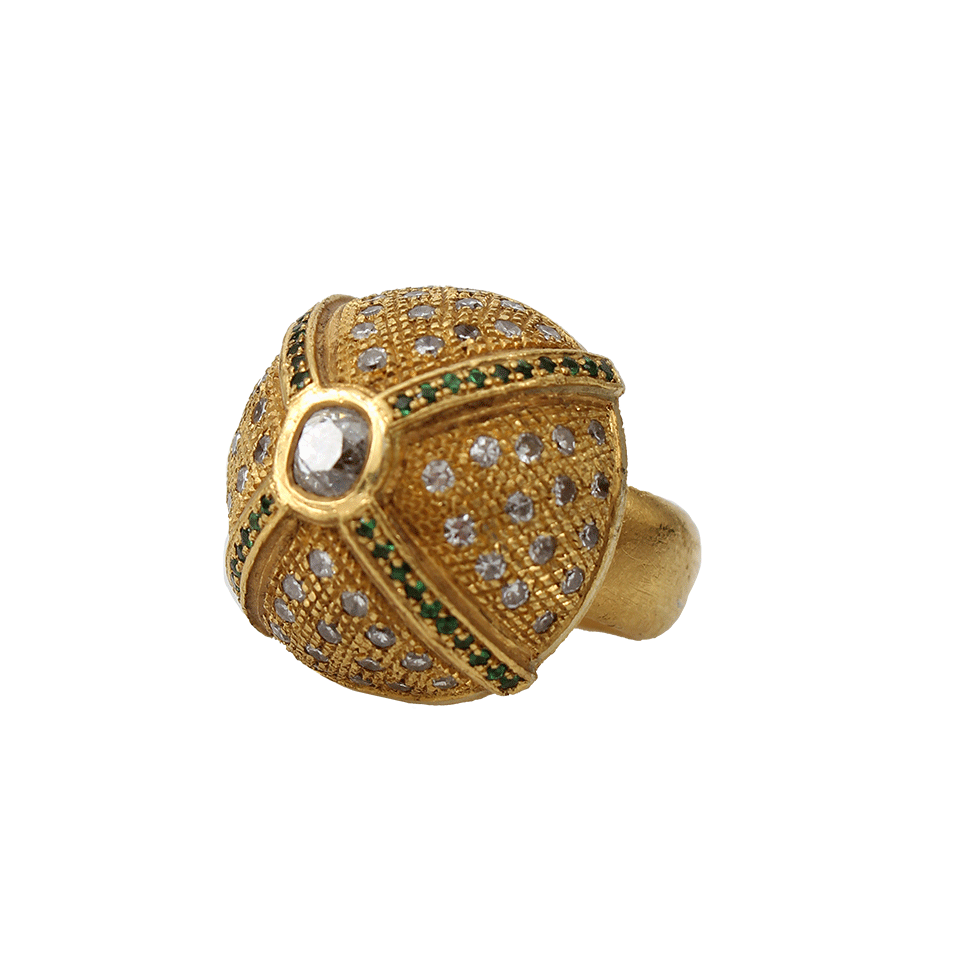 BOAZ KASHI-Diamond Dome Ring-YELLOW GOLD