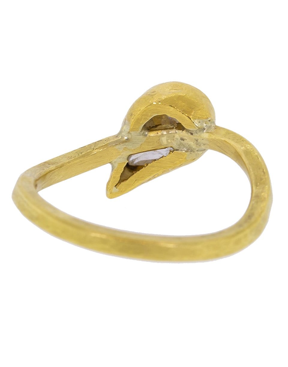 BOAZ KASHI-Pure 24 Pear Shape Diamond Ring-YELLOW GOLD