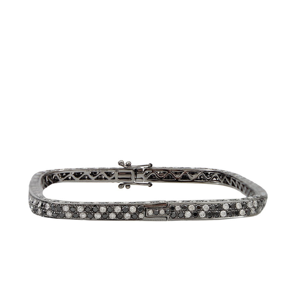 BOCHIC-Pave Diamond Skinny Bangle-WHITE GOLD