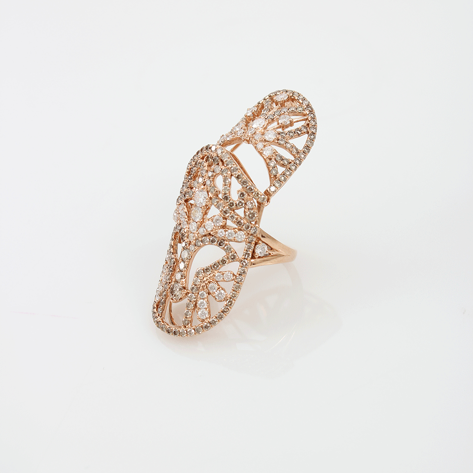 BOCHIC-Pave Nouveau Warrior Ring-ROSE GOLD