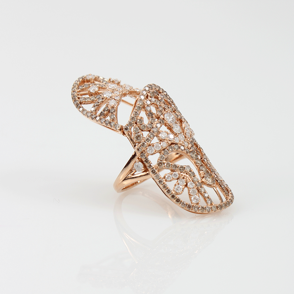 BOCHIC-Pave Nouveau Warrior Ring-ROSE GOLD