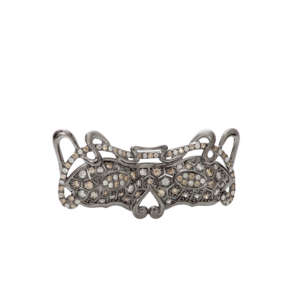 BOCHIC-Diamond Mask Ring-WHITE GOLD